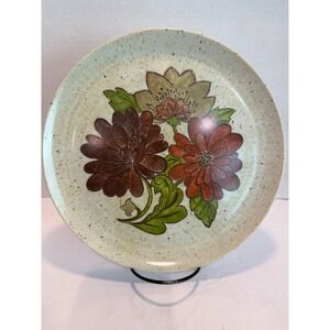 Vintage Melamine Laguna Melmac Plates #303 Floral with speckles Set Of 3. 9.5"